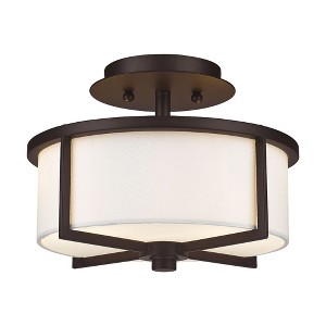 Livex Lighting Wesley 2 - Light Semi-Flush Mount in  Bronze - 1 of 4