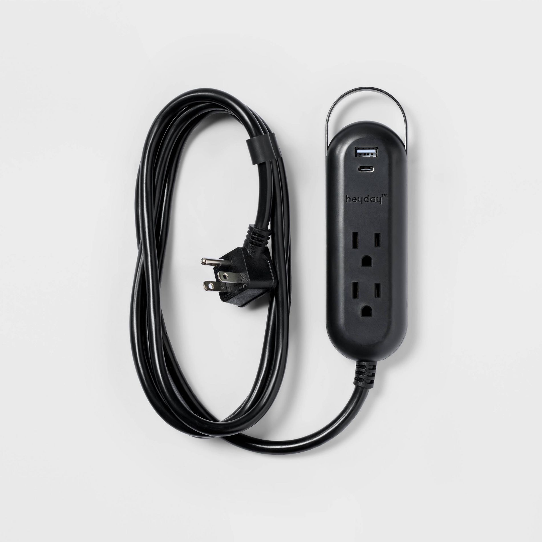 6' 2-Outlet Indoor Extension Cord with USB and USB-C Ports - heyday™