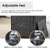 Belord Patio Swivel Chair Set of 4 with 30" Propane Fire Pit Table, Patio Furniture Set with High Back Swivel Rocker Patio Chairs and Firepit Table - 4 of 4