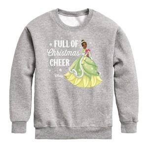 Boys' - Disney - Full Of Christmas Cheer Tiana Graphic Long Sleeve Fleece Sweatshirt - 1 of 4