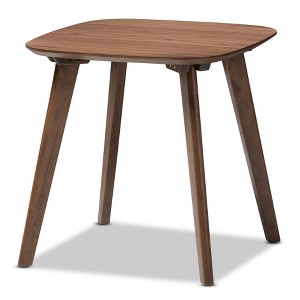 Dahlia Mid-Century Modern End Table Brown: Rubberwood Frame, Hardwood Top - Baxton Studio - 1 of 4