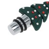 Unique Bargains Two-Wire Short Christmas Tree Stopper Aluminum Alloy TPE Green Black Silver Tone 1 Pc - 3 of 3