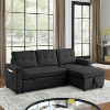 78.5" Sleeper Sofa Bed Reversible Sectional Couch with Storage Chaise and Side storage bag - 2 of 4