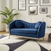 Emilio 64.6" Wide Loveseat for Living Room and Bedroom with Metal Legs | ARTFUL LIVING DESIGN-NAVY - 3 of 4