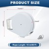 Unique Bargains Portable Retractable Wall Mounted Outdoor Indoor Clotheslines - 2 of 4