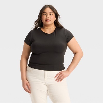 Women's Open Back Synthetic T-Shirt - Wild Fable™