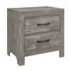 Okak Farmhouse Style 2/5-Drawer Nightstand with Black Metal Hardware, Wood Chest for Bedroom - 2 of 4