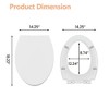 Elongated Toilet Seat, Soft Close Hinge Magnetic Non-Slip Seat Toilet Lid, Quick-Release Funciton American Standard Elongated Toilet Seat - 2 of 4