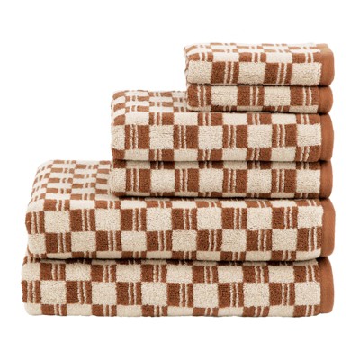 Nate Home By Nate Berkus Cotton Jacquard Bath Towel Set/6 Pearl/charcoal :  Target