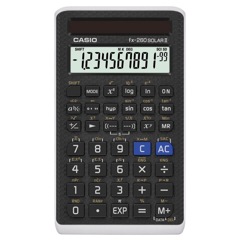 Photos - Calculator Casio fx-260 Solar II Scientific  - Black  (FX260SLRII)