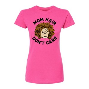 Women's - Peanuts - Mom Hair Dont Care Fitted Graphic T-Shirt - 1 of 4