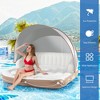 Tangkula Floating Canopy Island Inflatable Pool Float Lounge Raft w/ Retractable Canopy - 4 of 4