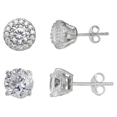 womens silver stud earrings