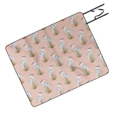 CoastL Studio Crane Peach Picnic Blanket - Deny Designs