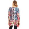 Women's Paisley and Animal Print Scoop Neck Marlene Tunic - White Mark - 3 of 3