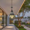 Maggift Outdoor Wall Lights Chandelier Lampshade, Light Fixture Waterproof for Porch Foyer Doorway Front Door, Black, 7.5"*7.5"*18.25" - 4 of 4