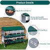 Coucheta Metal Nesting Boxes for Chickens, 8 Hole Roll Away Chicken Laying Boxes for Hens with Lid Cover, Protect Eggs, Easy Egg Collection & Clean - 2 of 4