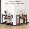 Attop Shoe Rack for Front Door Entrance, 4 Tier Height-Adjustable Metal Shoe Rack, Wooden Top, Heavy Duty Shoe Organizer for Bathroom, Include Hook - 2 of 4