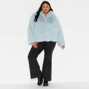 Women's Short Faux Fur Jacket - Wild Fable™ - 1 of 3