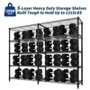 5-Tier or 4-Tier Metal Storage Shelves, 70.8" Wide Adjustable Wire Rack with 265LB per Shelf Capacity, for Garage, Pantry & Kitchen Organization - 3 of 4