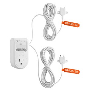 VEVOR Sump Pump Alarm, Indoor/Outdoor High Water Septic Tank Alarm With HI/LO Dual Sensors, 85dB Loud Alarm and 16.4ft Extended Sensor Cable, White - 1 of 4