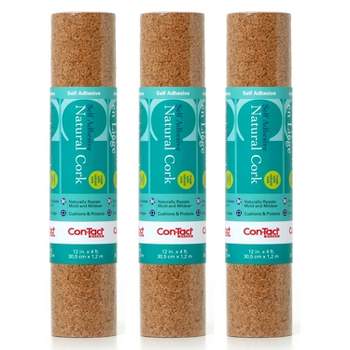Con-Tact Natural Cork 18 in. x 4 ft. Adhesive Shelf Liner (Set of