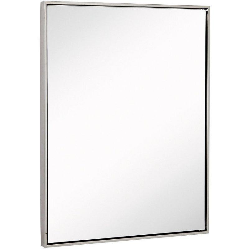 Hamilton Hills 30" x 40" Polished Silver Metal Framed Mirror, 1 of 5