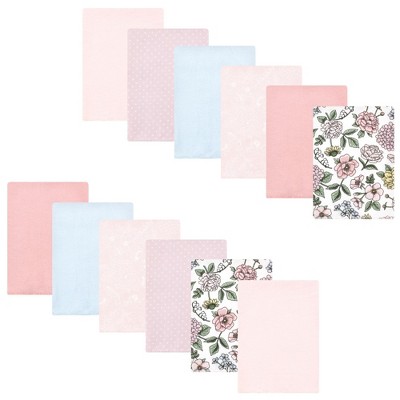 Luvable Friends Hudson Baby Flannel Burp Cloths 12pk Set