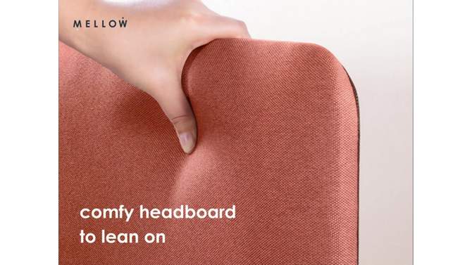 Kert Metal Platform Bed with Fabric Headboard - Mellow, 2 of 11, play video