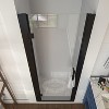 ONWITH 28 in. to 30 in. W x 72 in. H Pivot Hinged Swing Frameless Shower Door in Black with Clear Glass - 4 of 4