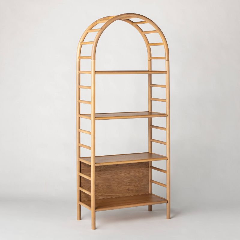 72" Holladay Curved Wooden Bookcase - Threshold™ designed with Studio McGee, 1 of 16