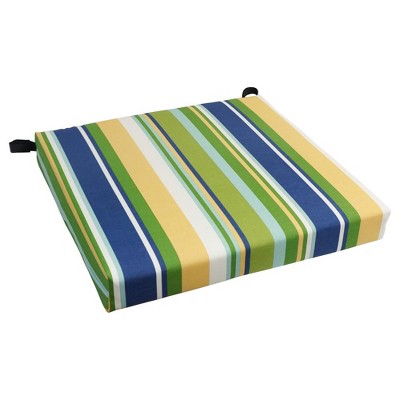 Blazing Needles, 20-inch by 19-inch Patterned Outdoor Chair Cushion