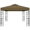 vidaXL Gazebo with Double Roof 9.8'x13.1' Taupe 0.6 oz/ftÂ² - 3 of 4
