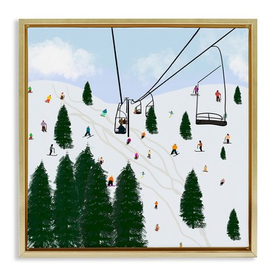 Stupell Industries Ski Lift Mountain Landscape, 25" x 25"