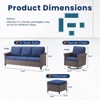 Buenhomino 6-Piece Outdoor Set – 2 Sofas, 2 Swivel Chairs & 2 Ottomans, Handwoven Wicker, Weather-Resistant Cushions for Patio - 3 of 4