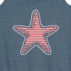 Women's - Instant Message - Nautical Striped Starfish Graphic Racerback Tank - 2 of 4
