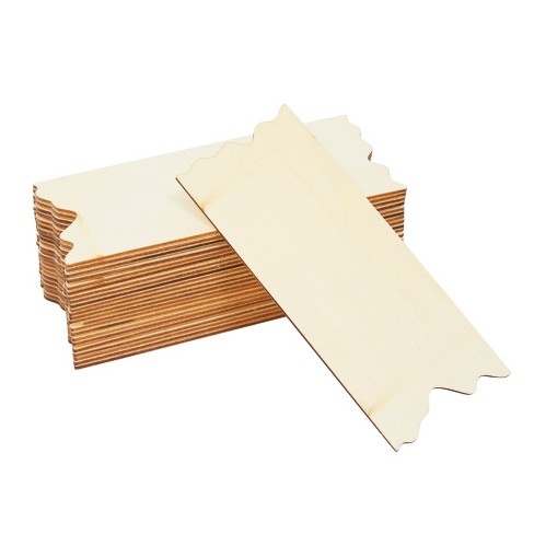 Juvale 24 Pack Unfinished Wooden Planks for Crafts, Wood Boards for Signs,  Wood Burning (7 x 3 In)