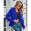 Clearlove Women’s Casual Blazer Lightweight Long Sleeve Open Front Office Jacket - Cropped Silhouette with Sculpted Seams - 4 of 4