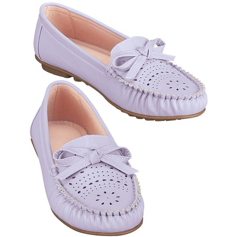 Collections Etc Perforated Moccasin Shoes, 3 of 5