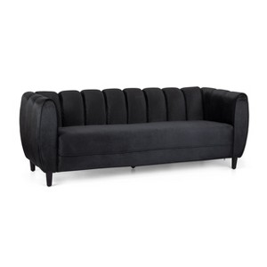 NicBex 83.25 Inch 3 Seater Sofa Couch with Deep Seat Modern Comfy Velvet Couch with Wood Legs for Living Room - 1 of 4