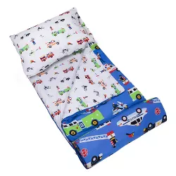 Wildkin Kids Microfiber Sleeping Bag for Boys and Girls with Pillow Case and Stuff Sack, For Slumber Parties,Camping and Overnight Travel (Heroes)
