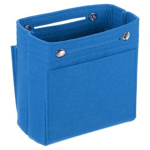 Unique Bargains Portable Makeup Bags and Organizers Encrypted Felt Purse Insert 6.7 x 3.9 x 6.3 Inch - 1 of 4
