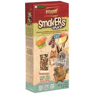 A&E Cage Company Vita Herbal Smakers 3-in-1 Variety Pack Guinea Pig, Rabbit, Rat, Gerbil, Mouse and Hamster Treat Sticks - 0.62lb/3pk - 1 of 3