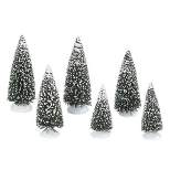 Department 56 Villages Frosted Pine Grove Sisal Trees6  -  Six Sisal Trees 6 Inches -  Village Cross Product  -  4054236  -  Sisal  -  Green