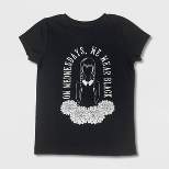 Girls' Wednesday Addams Short Sleeve Graphic T-Shirt - Black