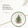 Spode Christmas Tree 10.5" Dinner Plate (Set of 4) - Festive Holiday Stoneware Plate with Christmas Tree & Green Borders, Microwave & Dishwasher Safe - 4 of 4