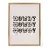 Kate & Laurel All Things Decor 18"x24" Howdy Western Framed Canvas by Honey Island Studio Bright Gold - 2 of 4