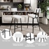 Boucle Upholstered Bar Stools Set of 2, Modern Counter Height Bar Chairs with High Back, Footrest and Metal Leg - 4 of 4