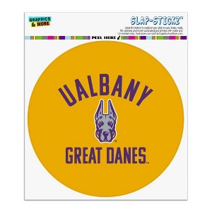 University at Albany Great Danes Automotive Car Window Locker Circle Bumper Sticker - 1 of 4