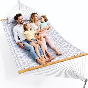 Mastgoal Double Hammock with Pillow, Max Load 500lbs, Portable Hammock for Outdoor, Camping,and Backyard - 1 of 4